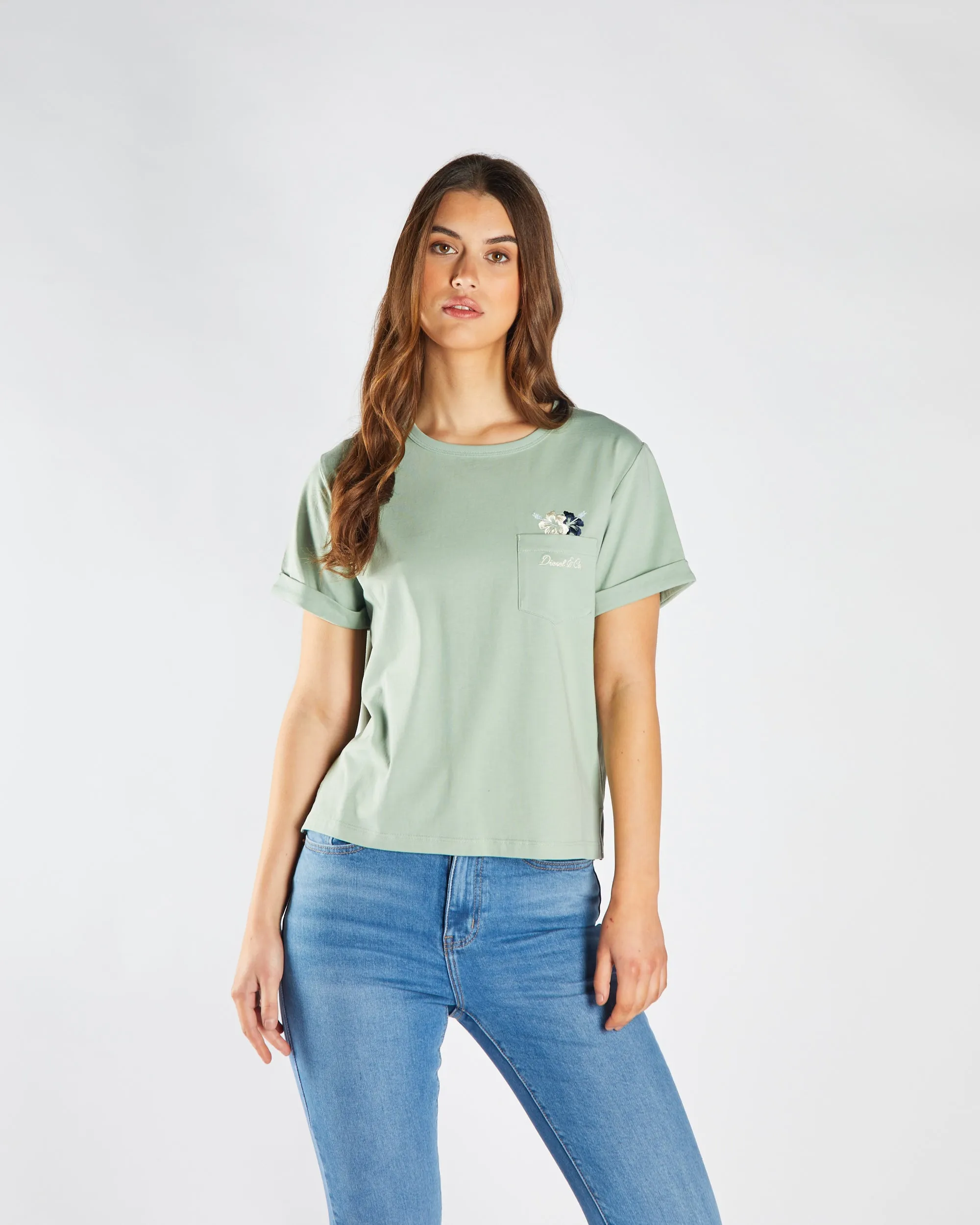 Simple and Comfortable Non Iron Fabric Freesia Tee Iceberg Green