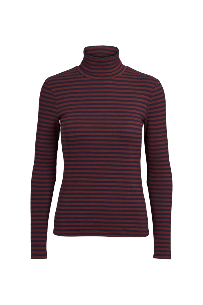 Functional Wearable Ludmilla High-neck - Bordeaux truffle / Sky captain