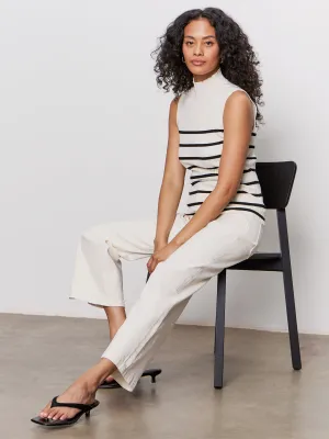 League Crop Jeans Light Oat AntiStaticLining Stretch waistband