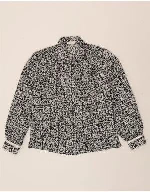 Edgy style SOMMERMANN Womens Shirt Blouse EU 42 Large Black Floral Polyester