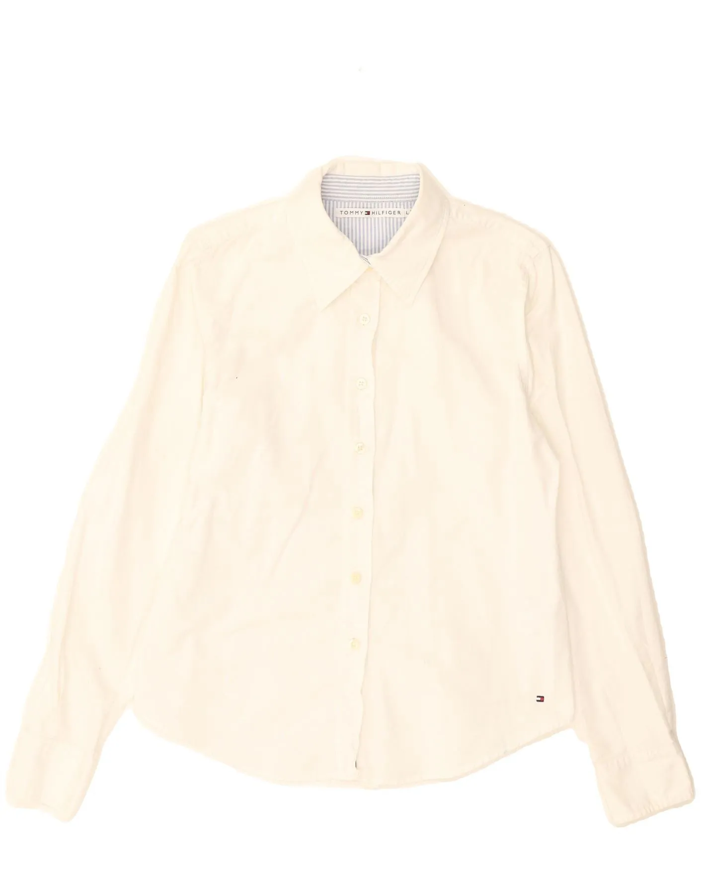 TOMMY HILFIGER Womens Shirt UK 16 Large White Cotton Airflow Ventilation System
