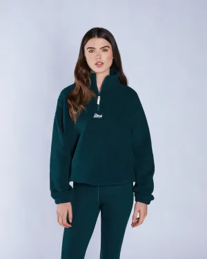 Layered Essential Sporty Adya Fleece Half Zip Deep Ivy