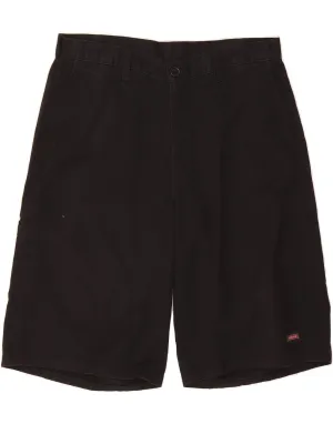 DICKIES Womens Workwear Bermuda Shorts W36 XL  Black Polyester Eco-Friendly Fabric Matte Finish