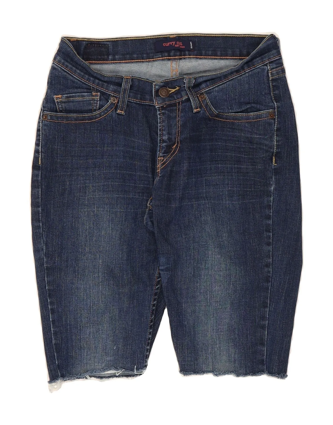 LEVI'S Womens 528 Denim Shorts W28 Medium  Navy Blue Fast Drying Tailored Style