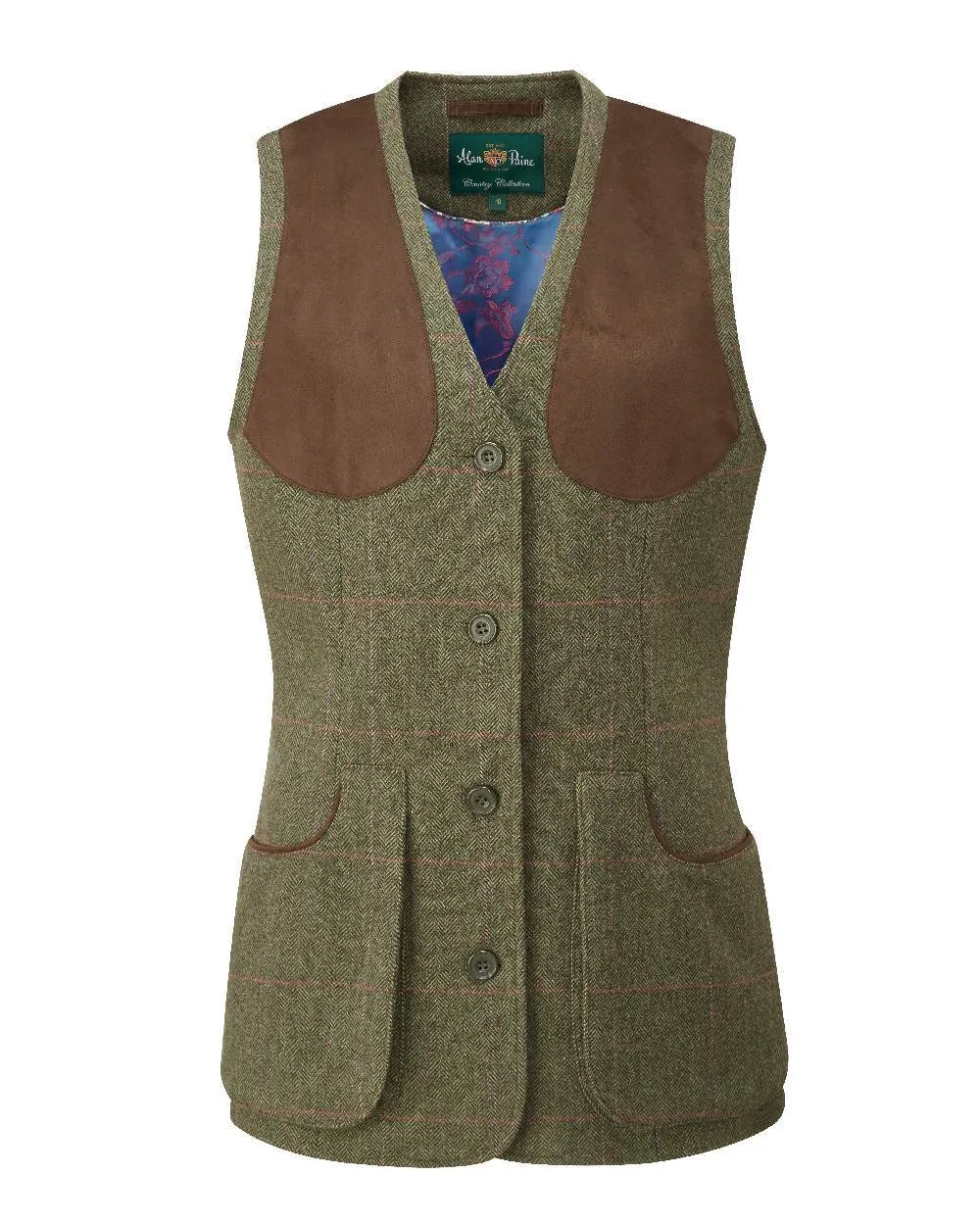 Alan Paine Combrook Ladies Tweed Shooting Waistcoat Clearance Prestigious