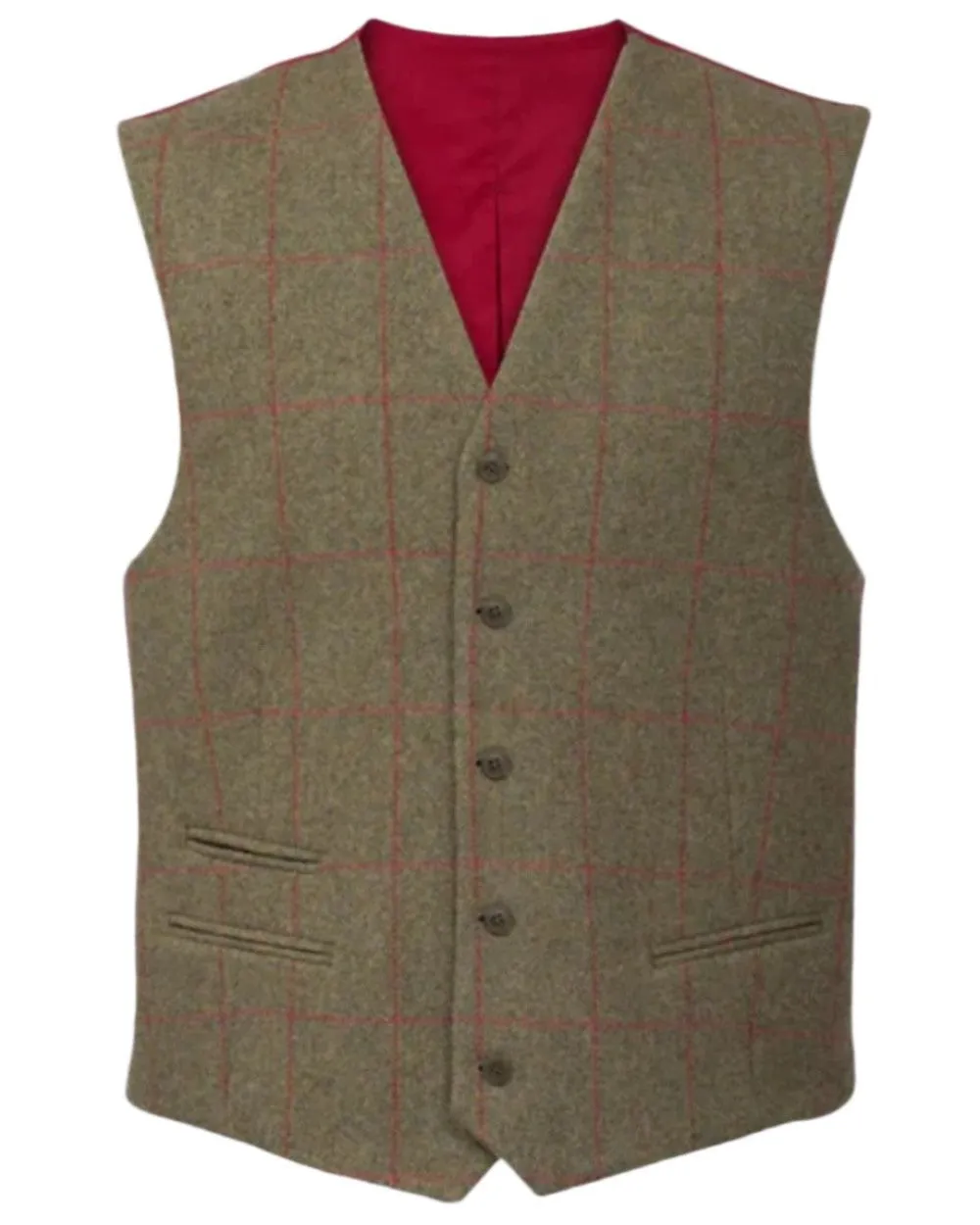EnergyReturning Midsole seaborne Alan Paine Mens Combrook Tweed Lined Back Waistcoat