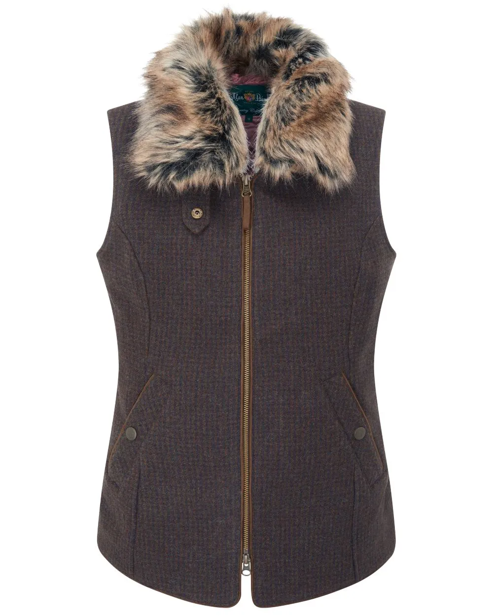 Alan Paine Surrey Ladies Tweed Gilet UV Protection Fabric