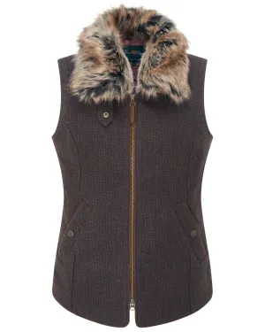 Alan Paine Surrey Ladies Tweed Gilet single - compartment