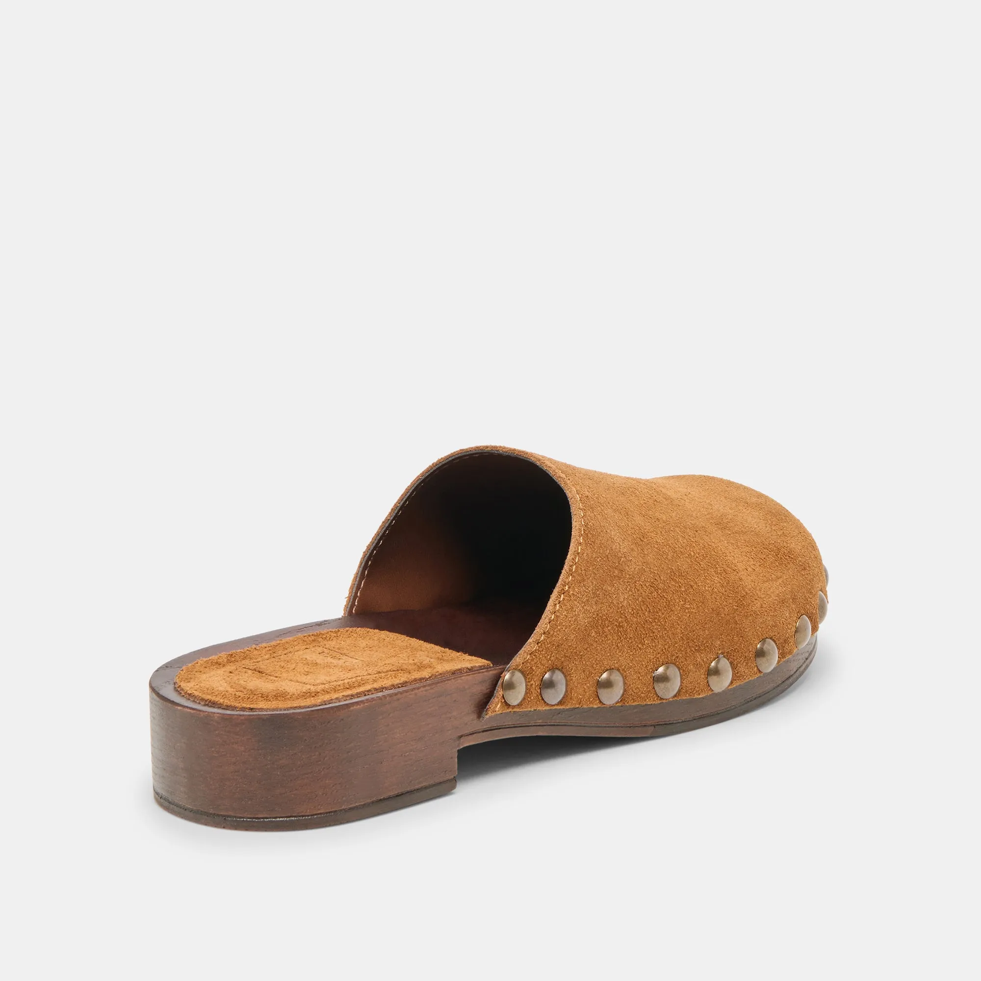 ALANIS FLATS CHESTNUT SUEDE molded Press Look
