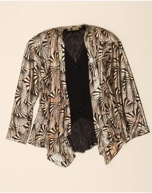 Effortless Comfort Versatile Design SCHMEINCK  Womens Shirt Blouse UK 16 Large Gold Geometric