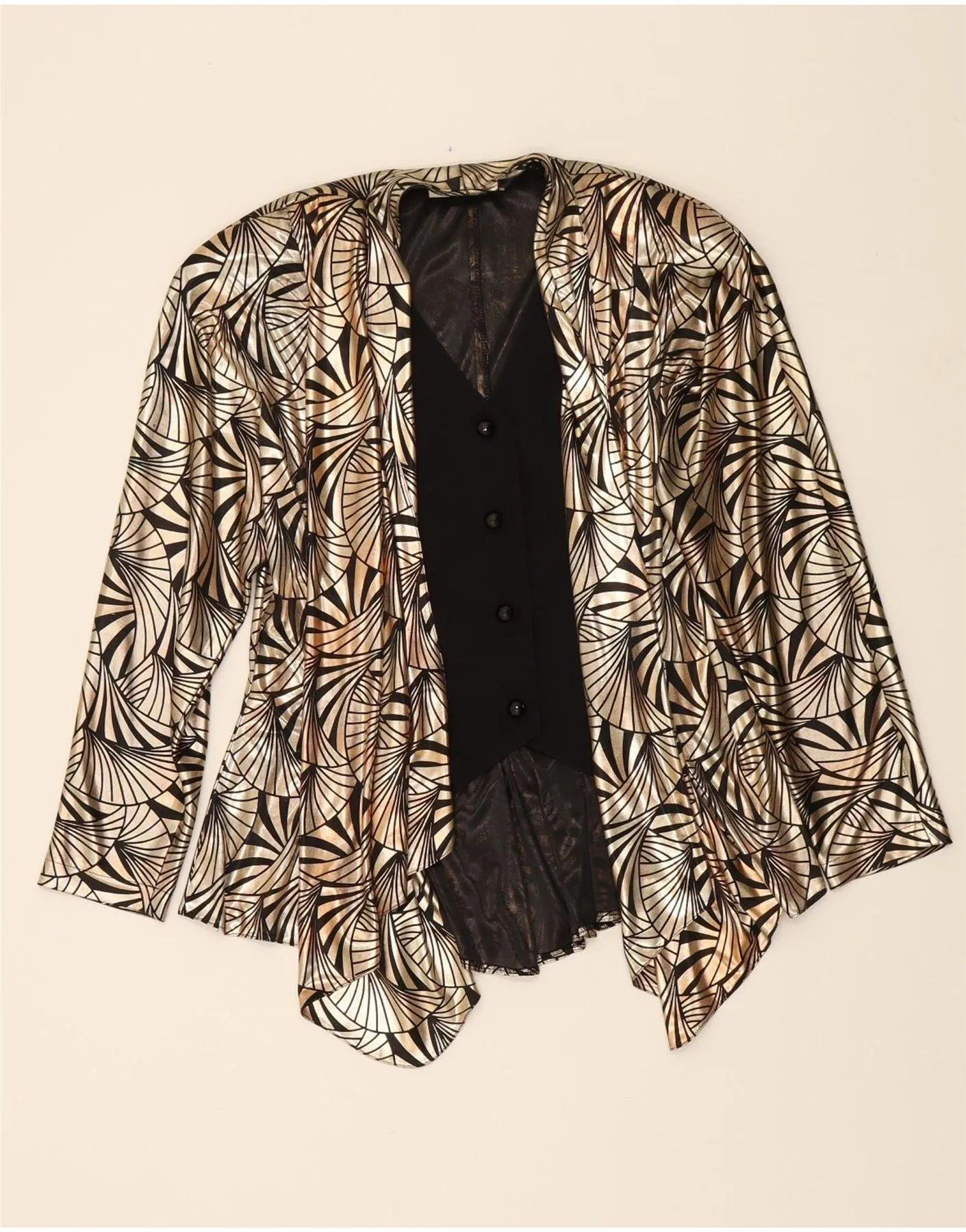 Effortless Comfort Versatile Design SCHMEINCK  Womens Shirt Blouse UK 16 Large Gold Geometric