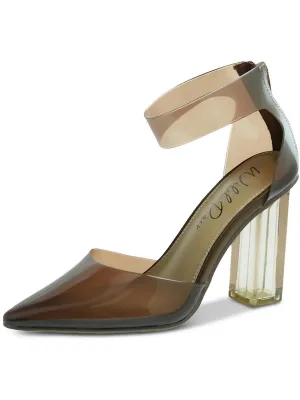 Dellie Womens Ankle Strap Pointed Toe Pumps Chic Party Heels