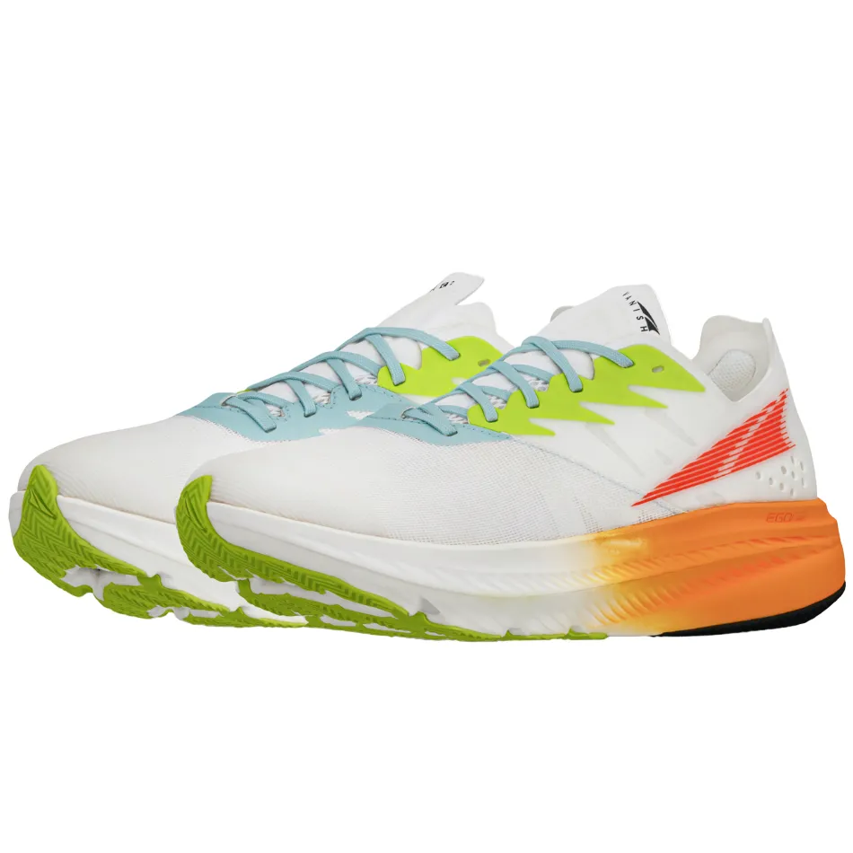 Compression Resilience Stable Tread Pattern Altra Women's Vanish Carbon 2 Running Shoes in White/Orange AW25