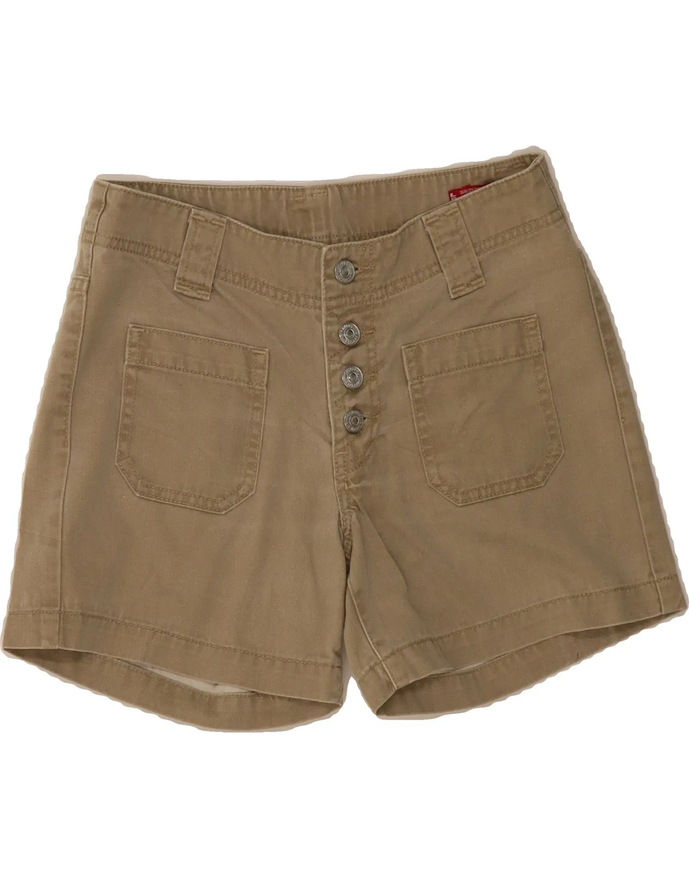 Subtle Print Camouflage Style LEVI'S Womens Denim Shorts US 2 XS W28  Beige Cotton