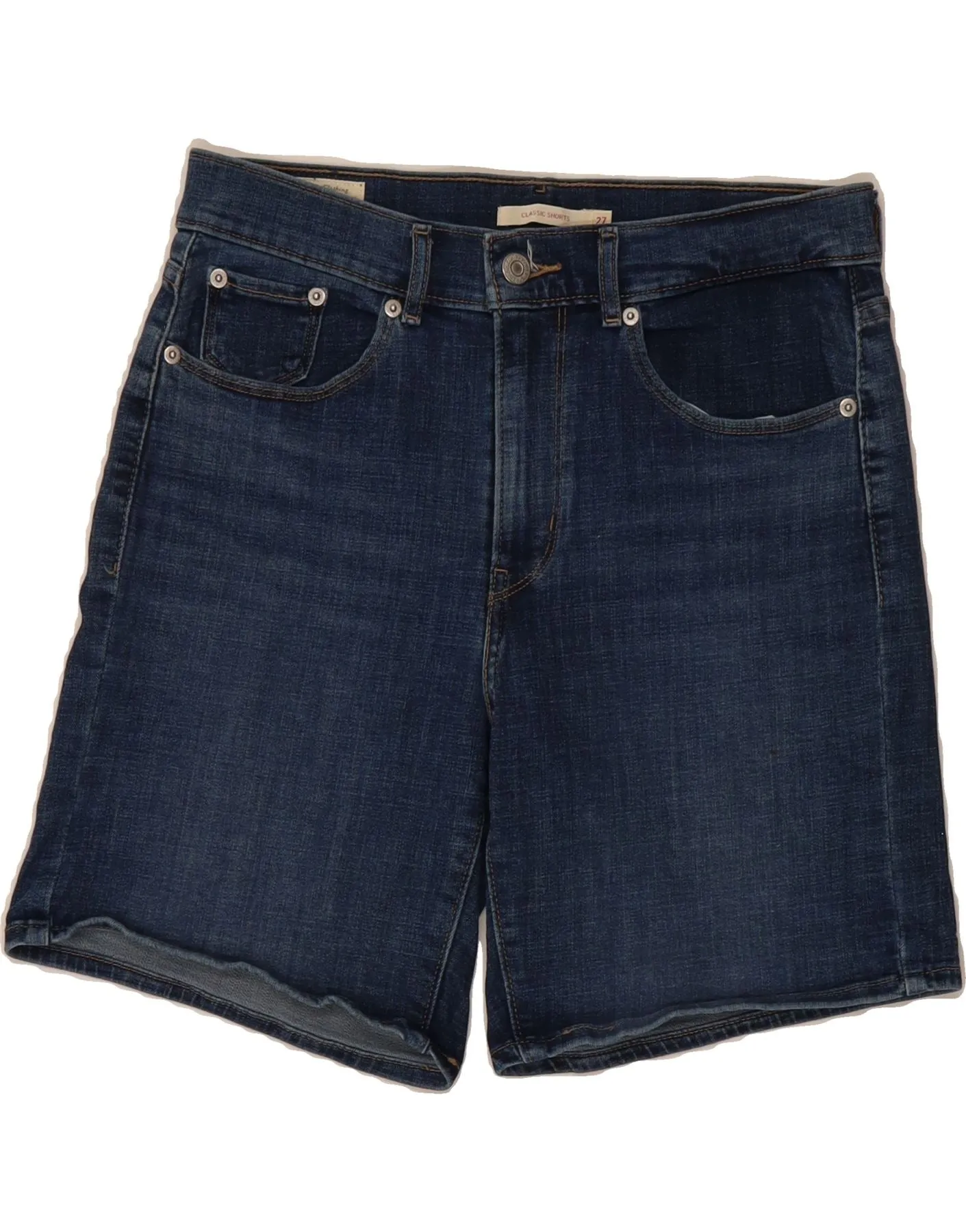 Smooth Finish LEVI'S Womens Classic Denim Shorts  W27 Small  Navy Blue Cotton