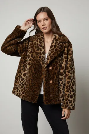 AMANI LEOPARD LUX FAUX FUR JACKET Compressed Packing Design ModularLayering