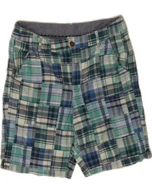 Runway Inspired L.L.BEAN Womens Chino Shorts US 10 Large W32  Blue Patchwork Cotton