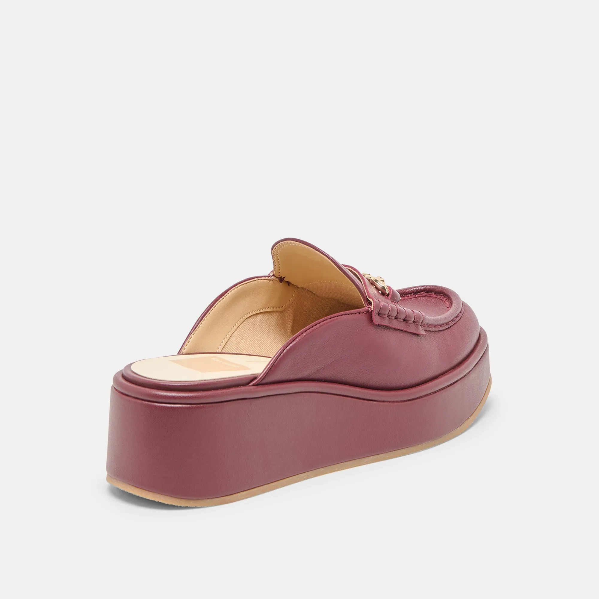 Wide fit City Fresh DORREL LOAFERS MAROON LEATHER