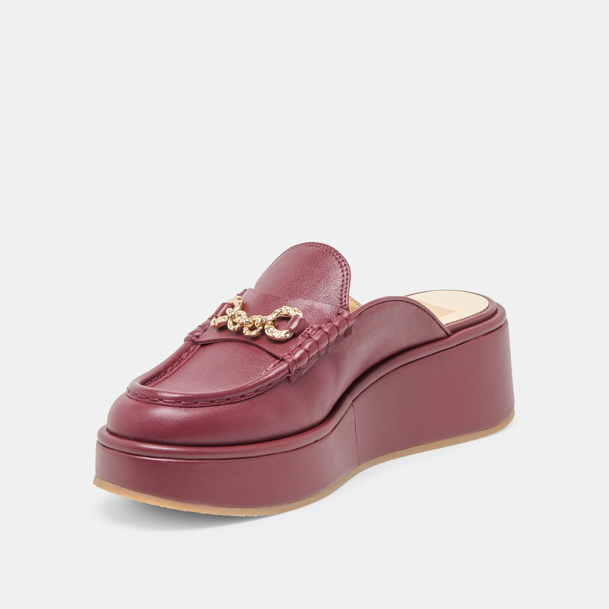 DORREL LOAFERS MAROON LEATHER Abrasion resistant Life Glow