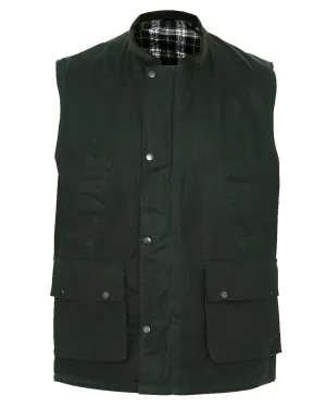 Champion Lanark Waxed Cotton Waistcoat Ergonomic Paneling Abrasion Resistant Edges