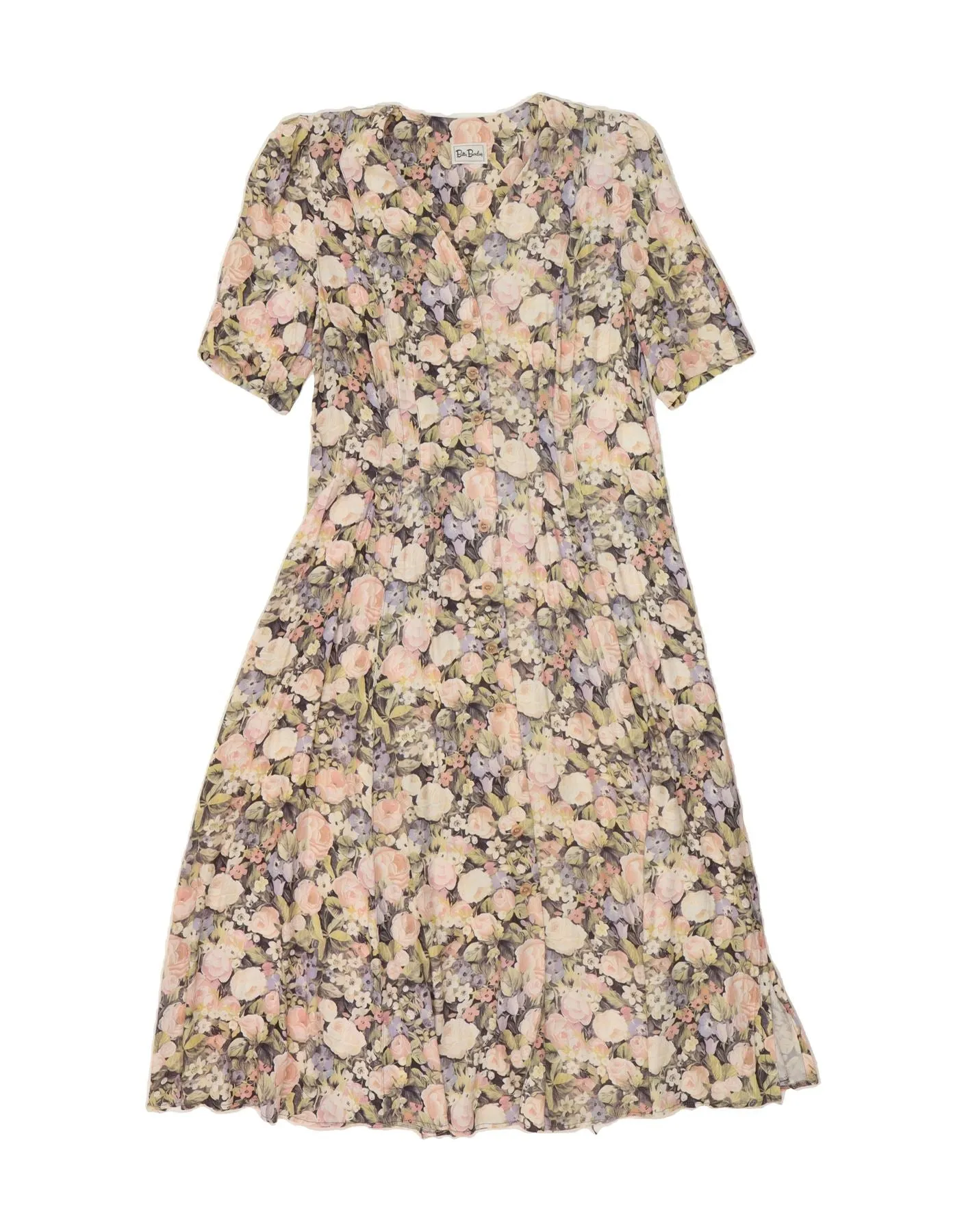 BETTY BARCLAY Womens Shirt Dress UK 14 Large Multicoloured Floral Poolside Lounge