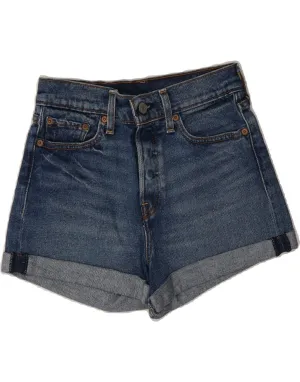Premium Feel Eco Friendly Production LEVI'S Womens Denim Shorts W26 Small Blue