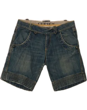 GUESS Womens Denim Shorts W29 Medium Blue Tuckable Hem