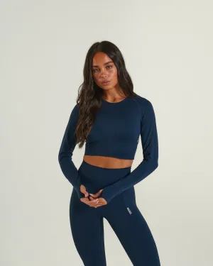 Harmony LS Top Blue Navy Chic Look