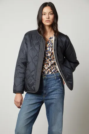 MARISSA REVERSIBLE QUILTED SHERPA JACKET 3-In-1 Set simple design
