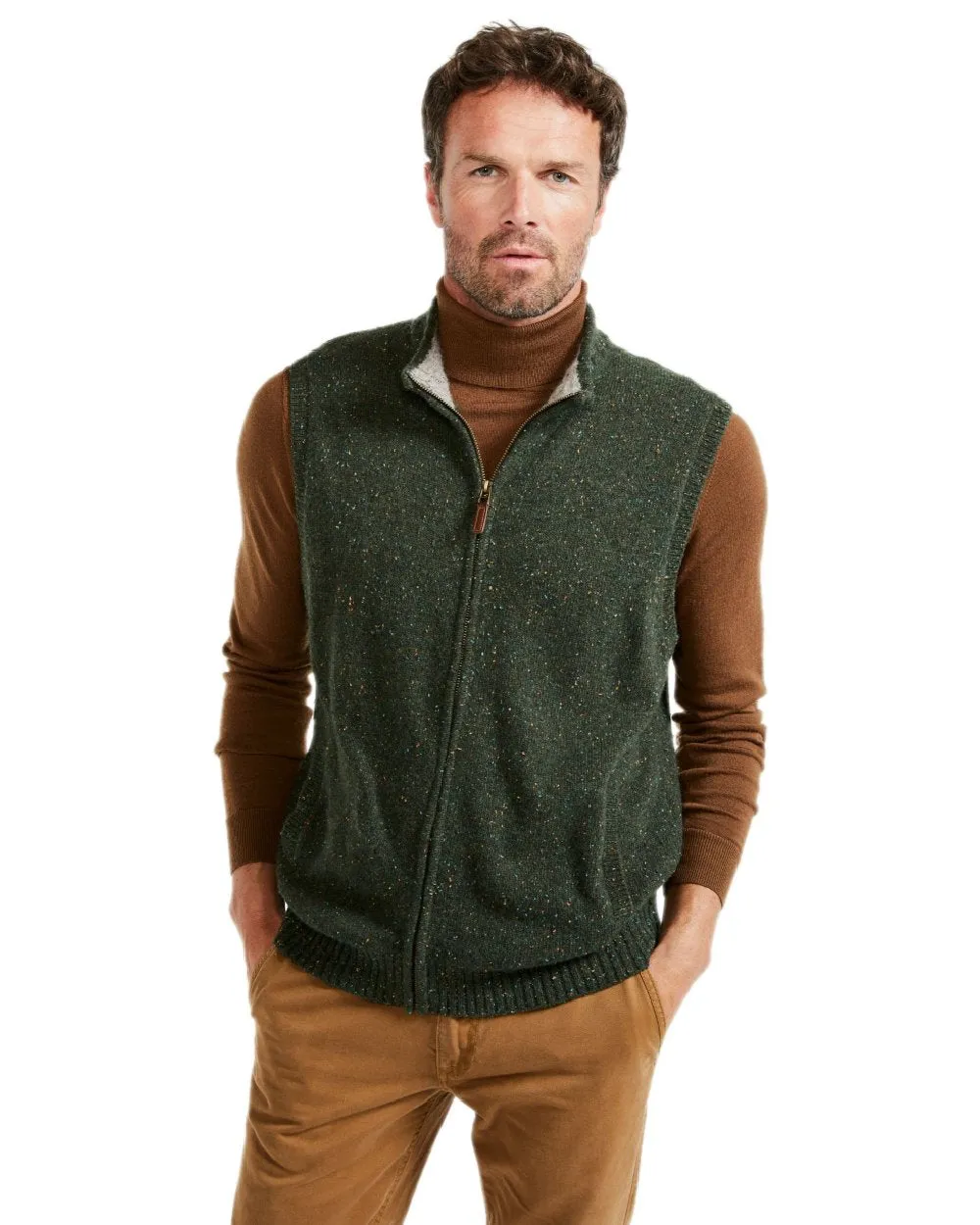 Stretchable Binding Artistic - appealing Aran Mens Rossport Nepped Gilet