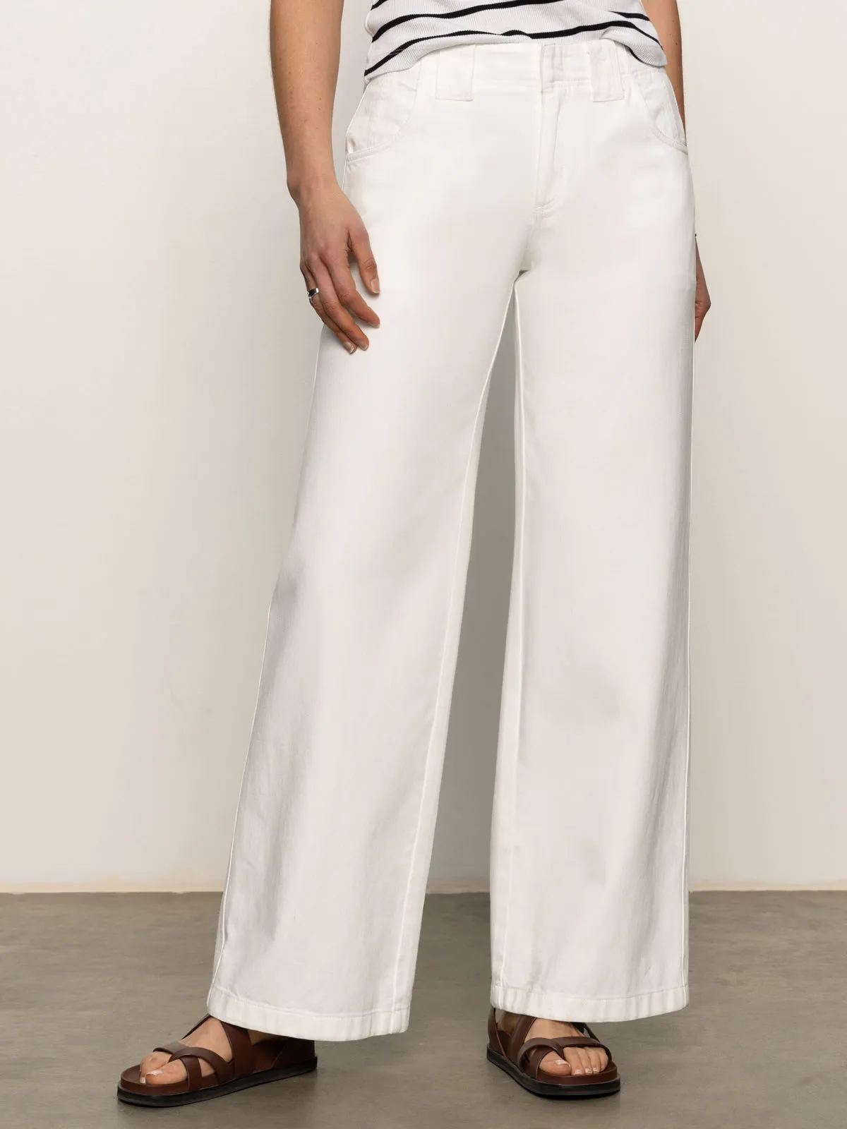 Arden Wide Leg Jeans Brilliant White Tough Style