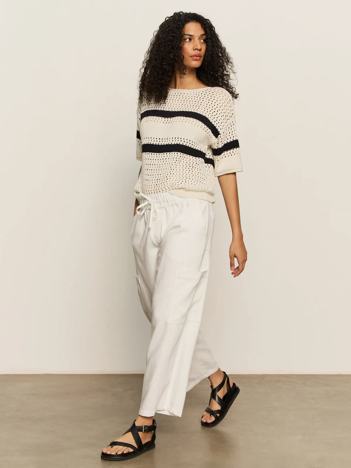 Area Standard Rise Pant Bleached White SmoothZipper Easy Stretch