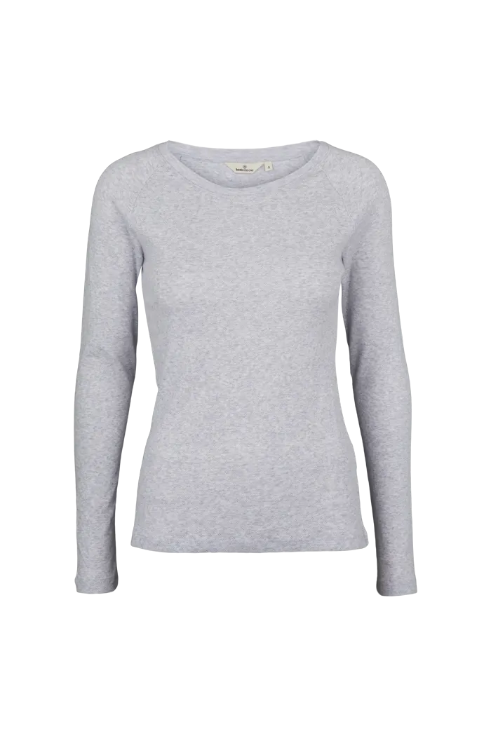 Breathable Waistband Airflow Ventilation Design Arense LS Tee - Light Grey Mel.