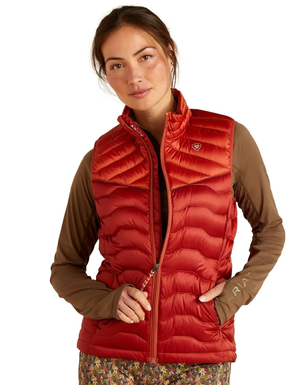 Ariat Womens Ideal Down Gilet Enhanced Mobility Cut