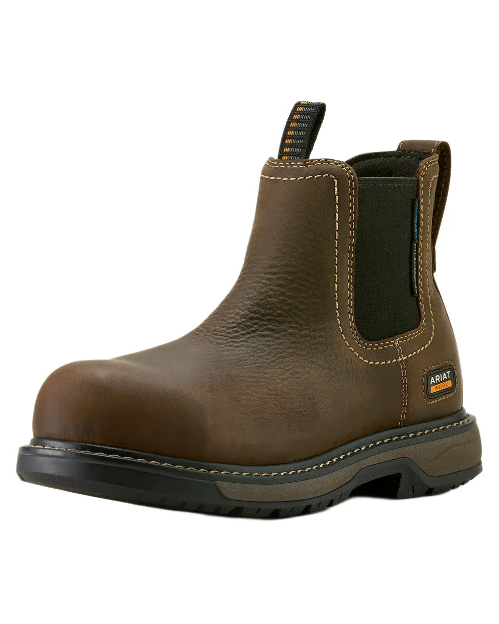 Ariat Womens Riveter Chelsea Waterproof Composite Toe Work Boots Wedge Sole High Traction Mountain Climber