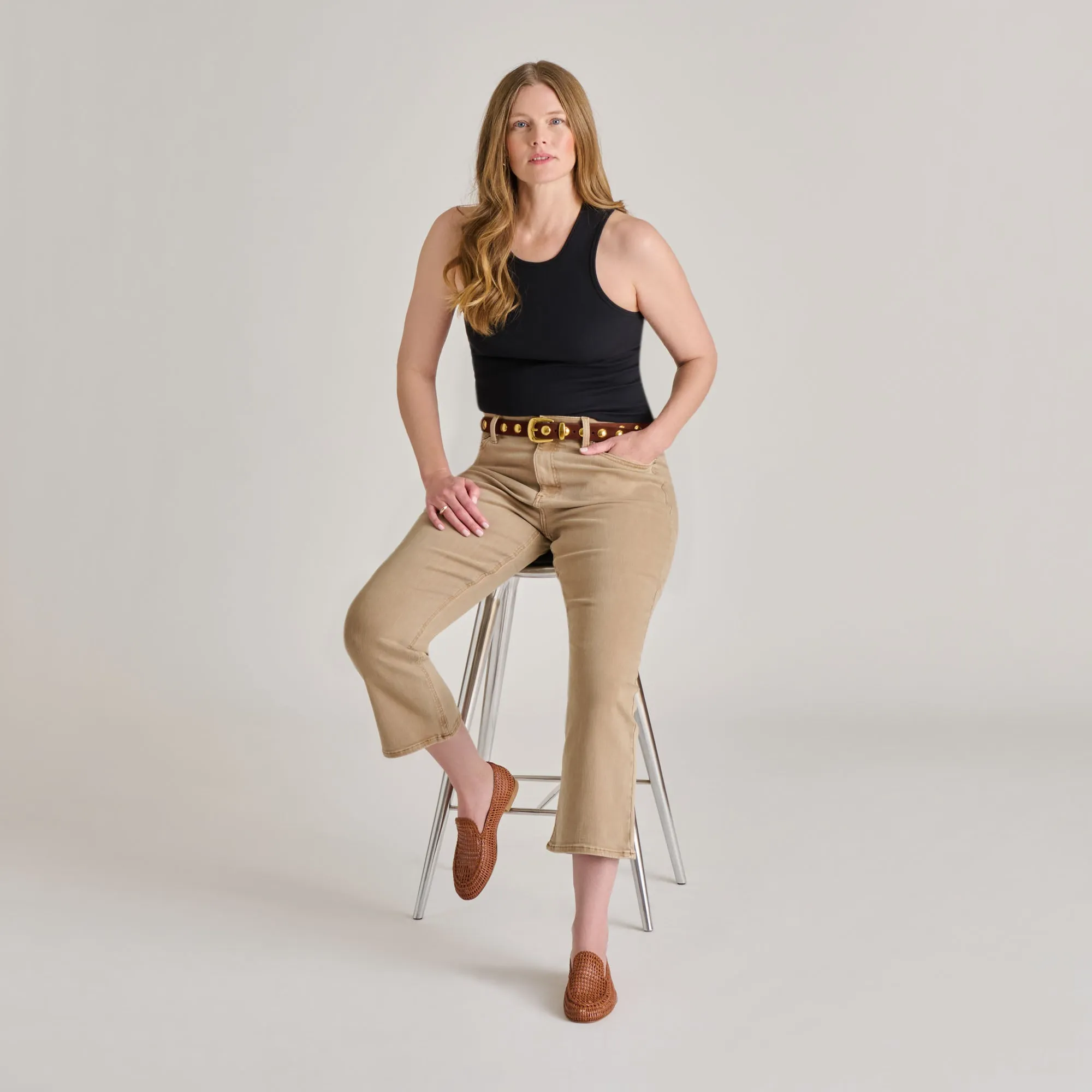 ARMOND FLATS COGNAC WOVEN LEATHER lace up closure