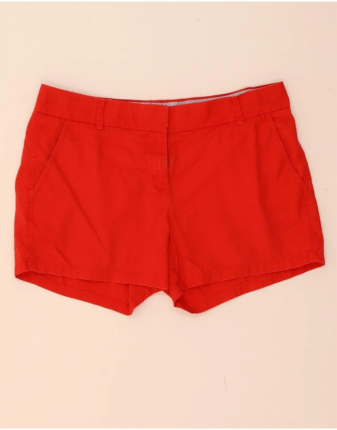 J. CREW Womens Broken In Chino Shorts US 6 Medium W30 Red Cotton Lightweight Material