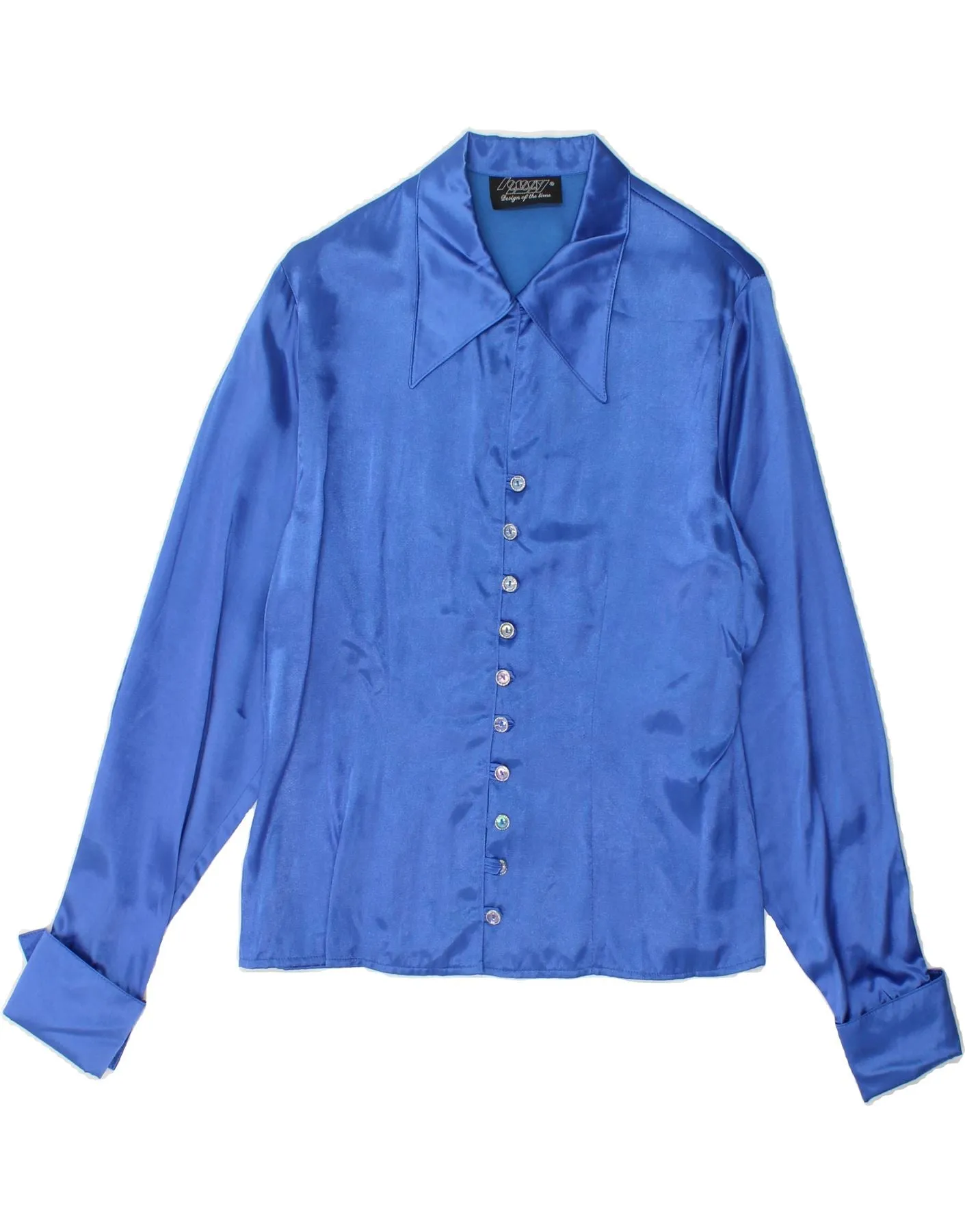 Fall Fashion LORSAY Womens Shirt Blouse EU 40 Medium Blue Acetate