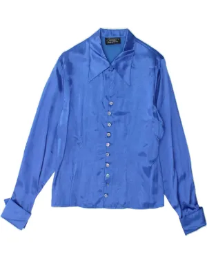 Fall Fashion LORSAY Womens Shirt Blouse EU 40 Medium Blue Acetate