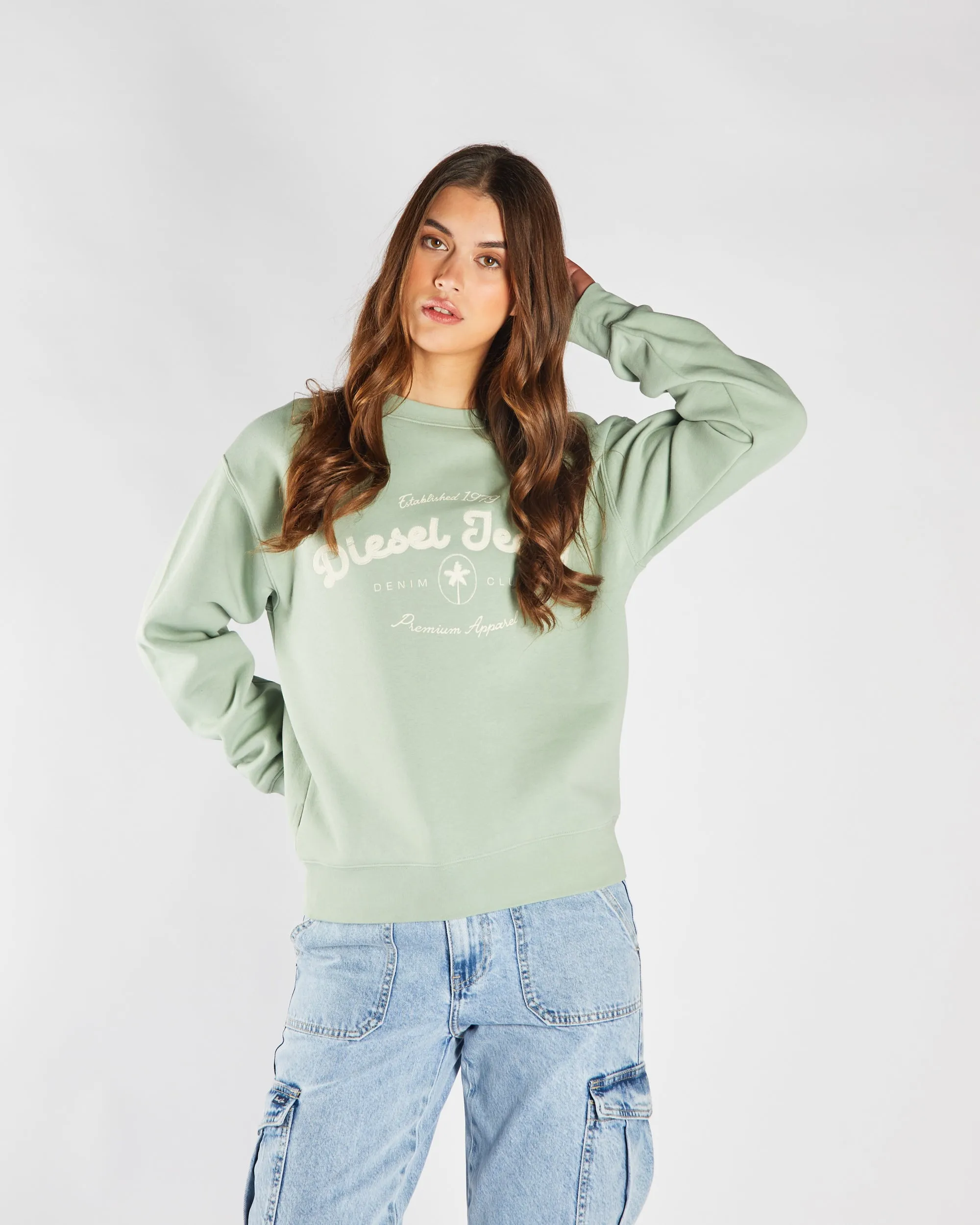 Flossy Sweatshirt Iceberg Green product luxury indulgence Fitted Shape