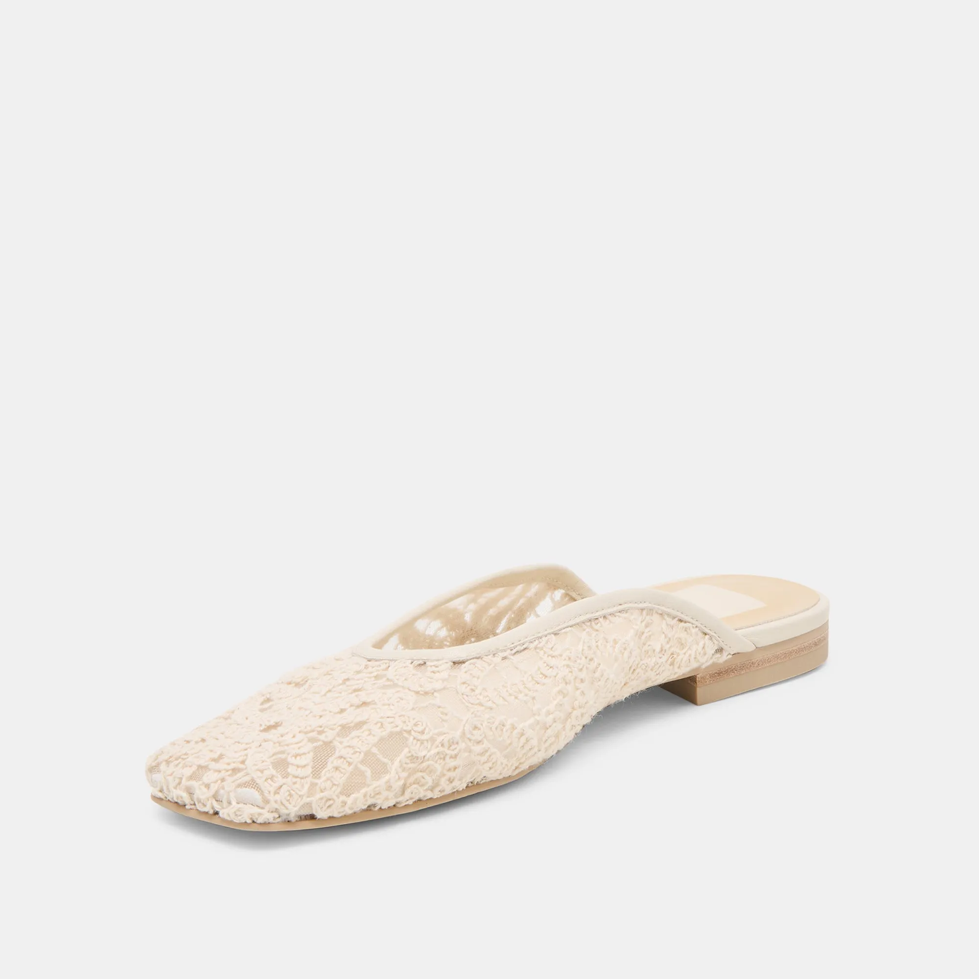 Casual Style AUBRIE FLATS IVORY MACRAME MESH