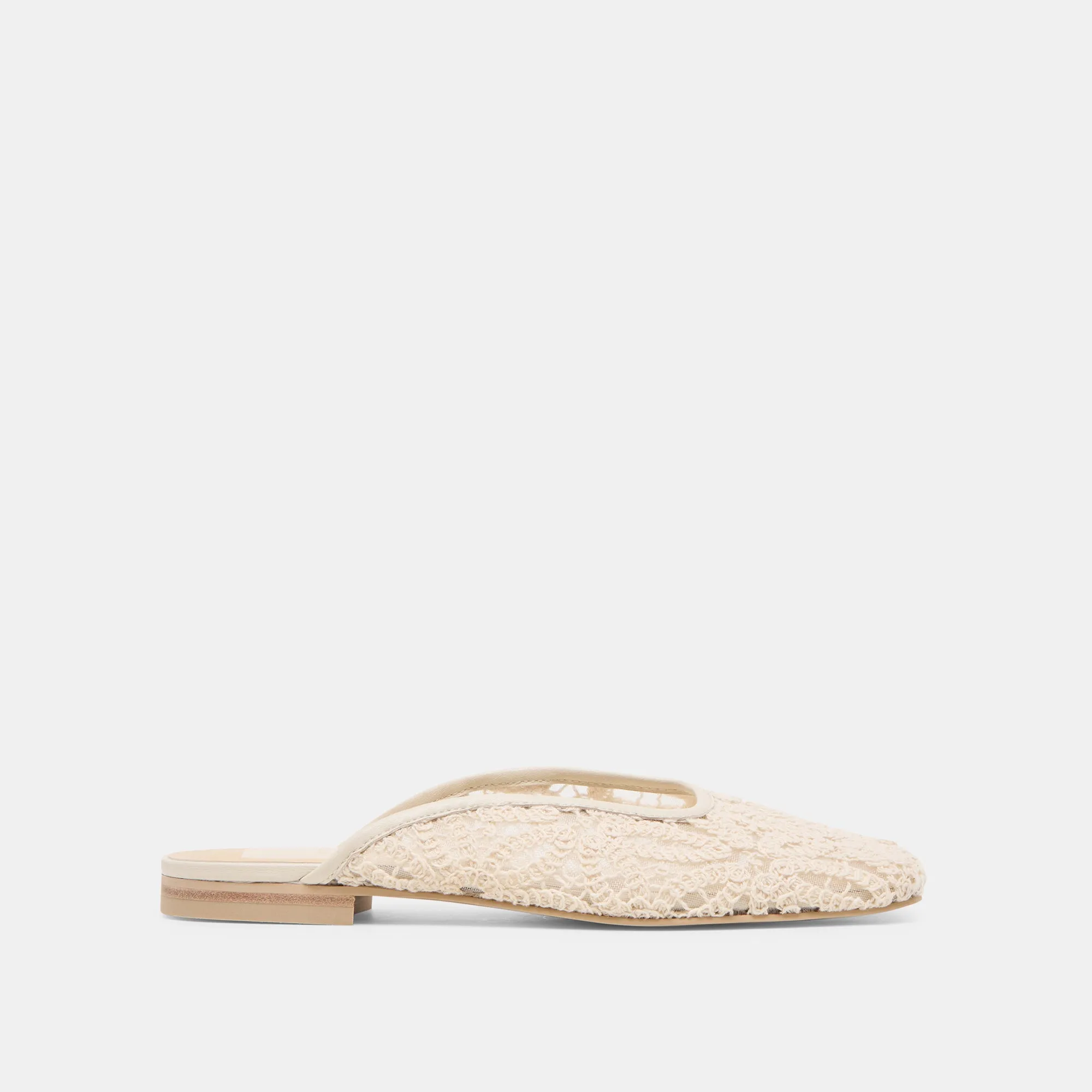 AUBRIE FLATS IVORY MACRAME MESH Fit Glow
