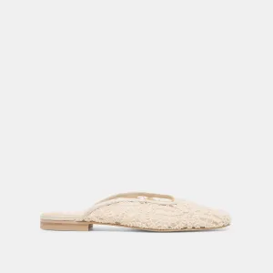 AUBRIE FLATS IVORY MACRAME MESH Fit Glow