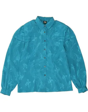 Seamless Sides GOLDEN GATE Womens Shirt EU 42 Large Blue Floral Polyester