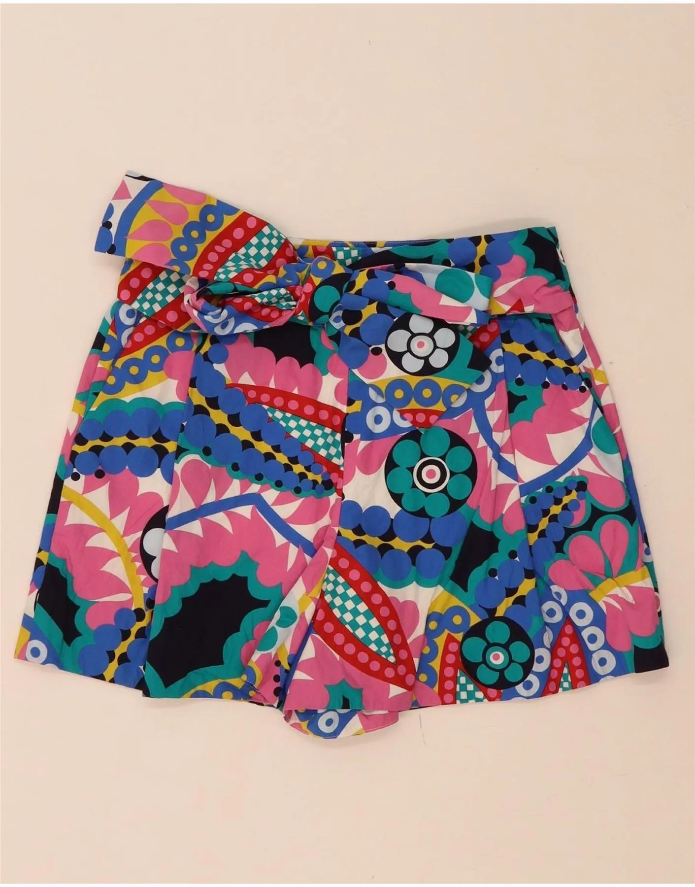 J. CREW Womens Casual Shorts US 8 Medium W32  Multicoloured Floral Multi Layer Stitching