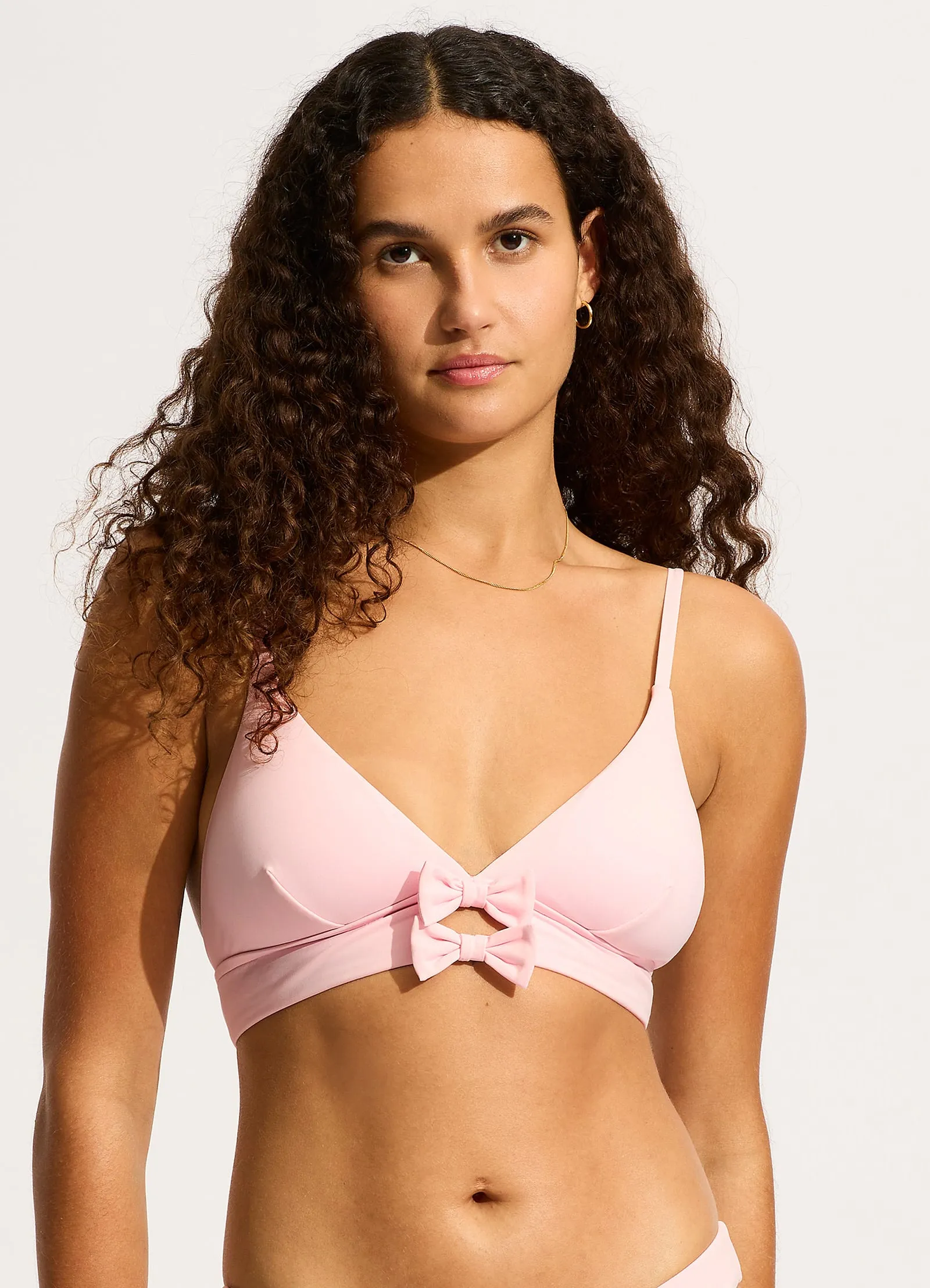 Beau Banded Triangle Bikini Top - Blossom Non Slip Grip Technology