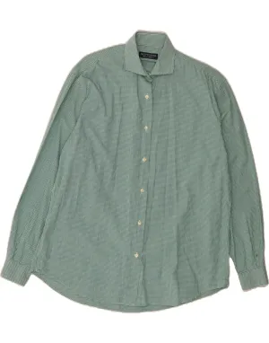Thermal Regulation Fabric Cooling Core Technology VINTAGE Womens Shirt IT 46 Large Green Gingham Cotton