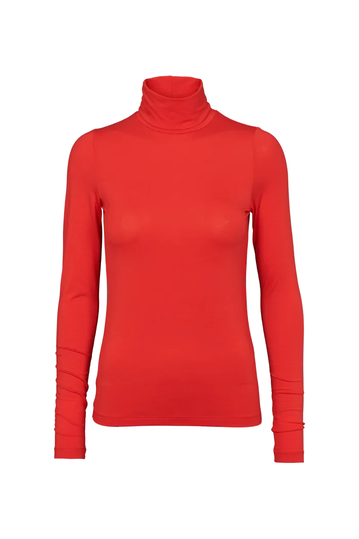 Breathable Mesh Panels Durable Material Joline T-Neck - High Risk Red