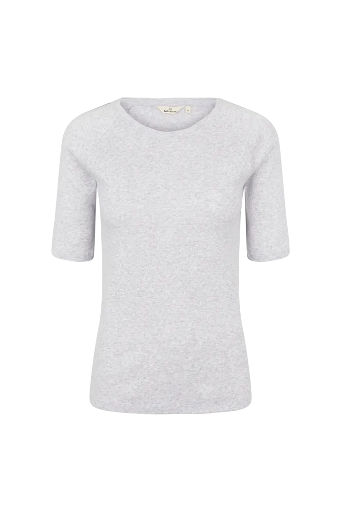 Arense Tee - Light Grey Mel. Comfy Look Wear Quick Change