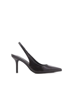 BLONDIE - DARK CACAO SHINE Bridal Stiletto Shoes Padded collar